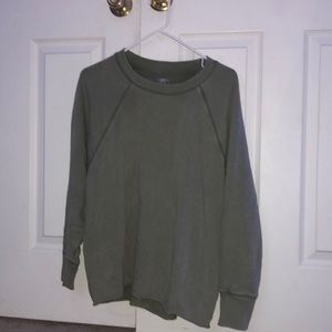 aerie womens green soft oversized sweatshirt